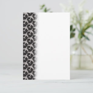 Cartão De Agradecimento Avião-Piloto de Avião de Cinza Negra