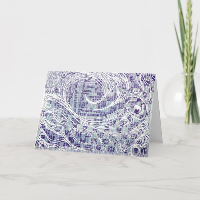 Cartão De Agradecimento Azul, obrigado (Frente)