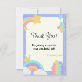 Cartão De Agradecimento Azul Pop It Fidget