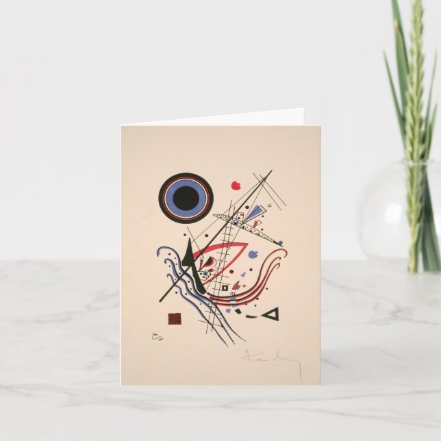 Cartão De Agradecimento Azul por Wassily Kandinsky (Frente)