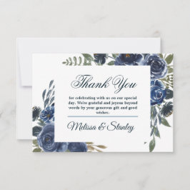 Cartão De Agradecimento Azul Russo Eucalipto Floral Aquarela Eucalipto Ver