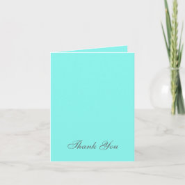 Cartão De Agradecimento azul turquesa aqua azul casamento