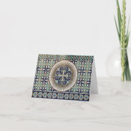 Cartão De Agradecimento Azulejo turco