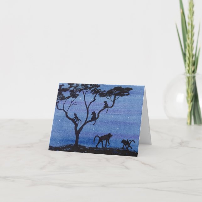 Cartão De Agradecimento Baboões (Frente)