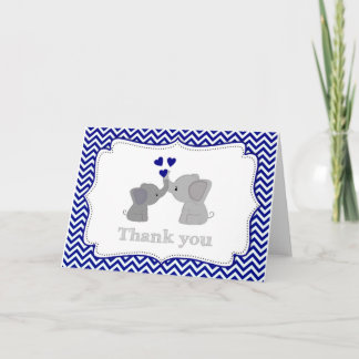 Cartão De Agradecimento Baby Boys NAVY Blue Elephant THANK YOU Cards#2 366