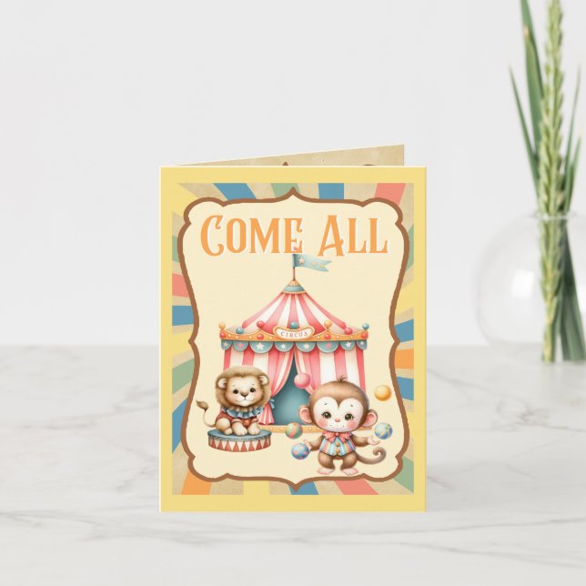 Cartão De Agradecimento Baby Circus (Frente)