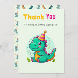 Cartão De Agradecimento Baby Dinosaur Thank-you Cards