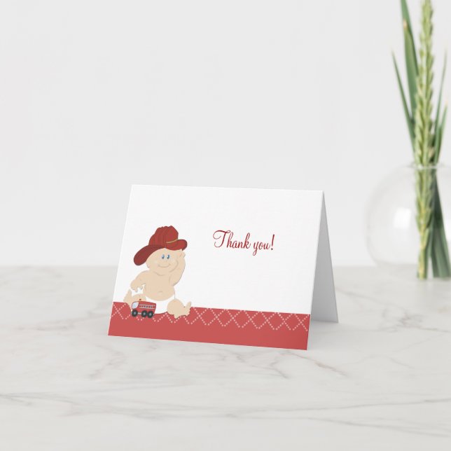Cartão De Agradecimento BABY FIRE FIGHTER Folded Thank you notes (Frente)