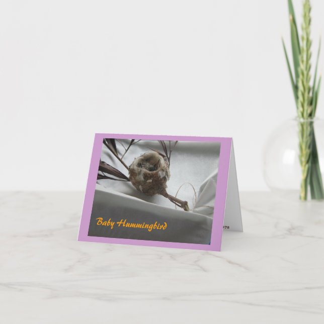 Cartão De Agradecimento Baby Hummingbird (Frente)