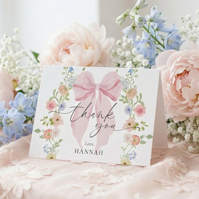 Cartão De Agradecimento Baby in Bloom Baby Shower (Criador carregado)