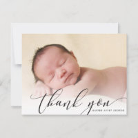 BABY OBRIGADO VOCÊ A caligrafia luxe moderna negra