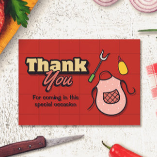 Cartão De Agradecimento Baby-Q Shower - BBQ Thank You Card