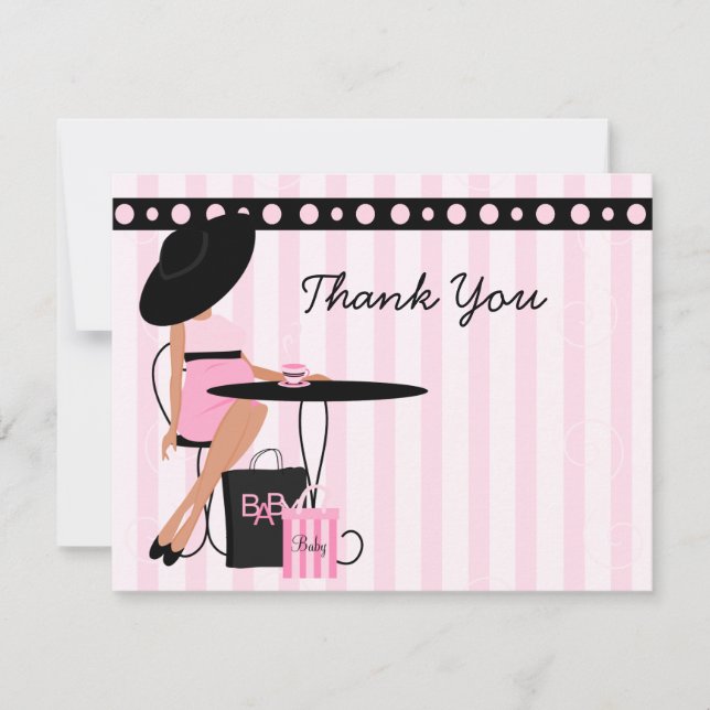 Cartão De Agradecimento Baby Tea (Frente)