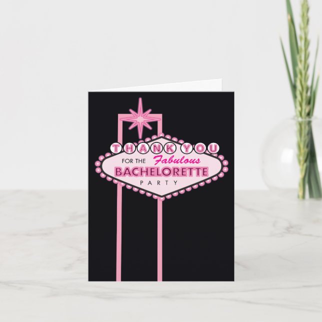 Cartão De Agradecimento Bachelorette Party Thank You Card - Las Vegas (Frente)