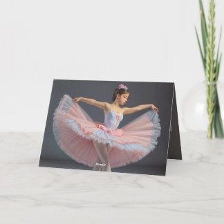 Cartão De Agradecimento Bailarina desplegando su tutu 