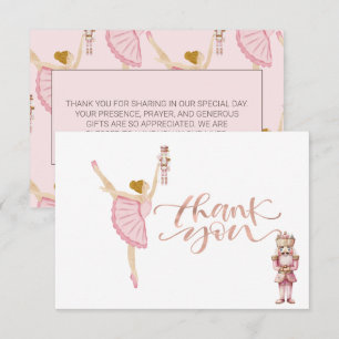 Cartão de Agradecimento Bailarinas de Aquarela e Q
