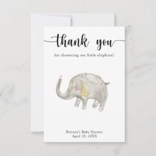 Cartão De Agradecimento Balão de aquarela elefante obrigado