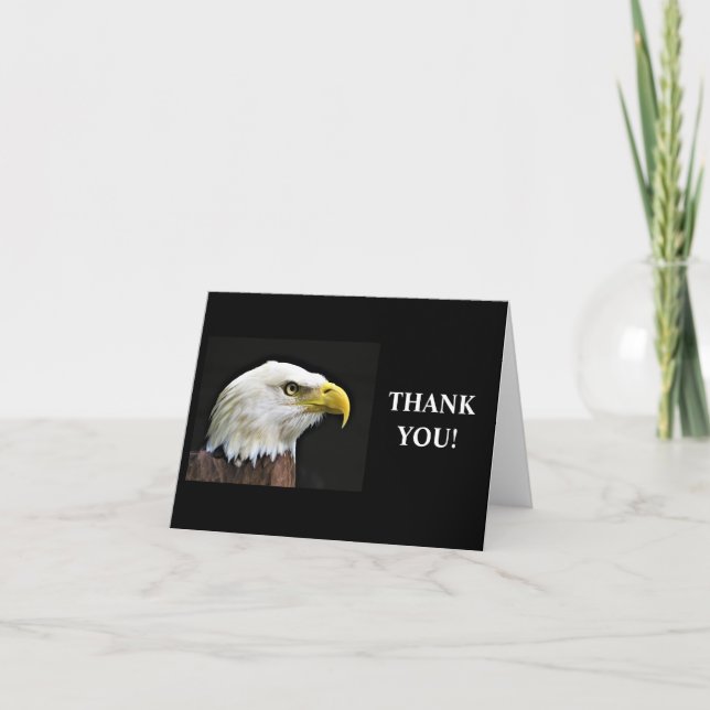 Cartão De Agradecimento Bald Eagle Thank You Card (Frente)