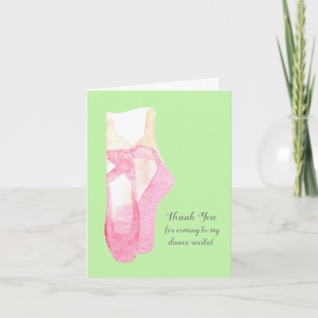 Cartão De Agradecimento Balé Dança Considerando Obrigado Por Vir (Frente)