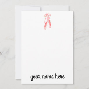 Cartão De Agradecimento Ballerina Notecards personalizados para meninas