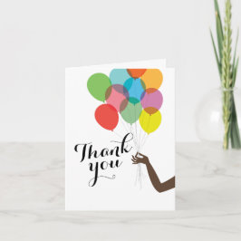 Cartão De Agradecimento Balões Brilhantes Dobrados