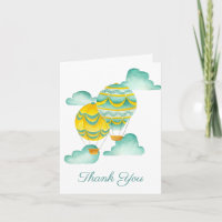 Balões de ar Amarelo e Aqua Quente Obrigado