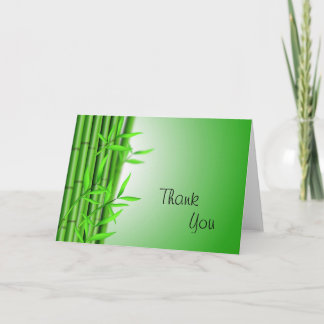 Cartão De Agradecimento Bamboo Background, Thank, You Card