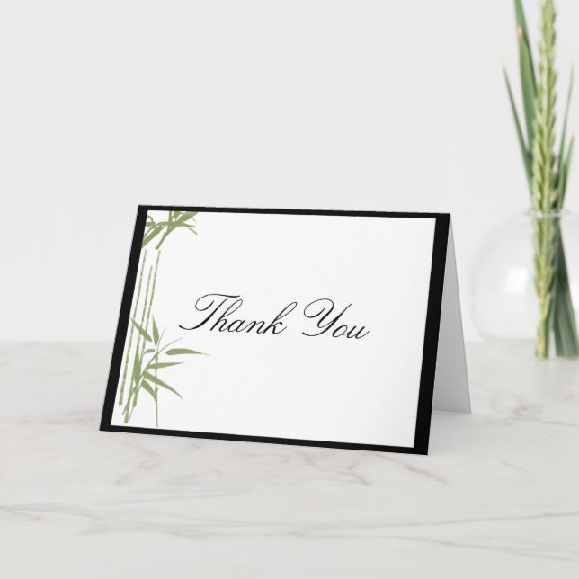 Cartão De Agradecimento Bamboo Beauty Thank You card (Frente)