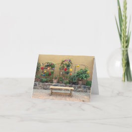 Cartão De Agradecimento Banco de Jardim de Flores
