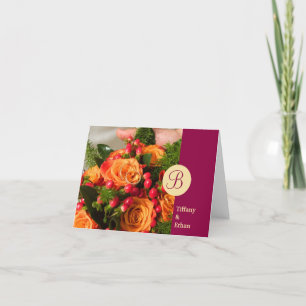 Cartão De Agradecimento Banda de Maroon personalizada fotomografia com le