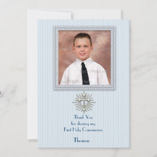 Cartão De Agradecimento Bandas Azuis Religiosas