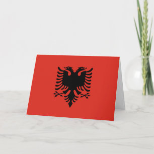 Cartão De Agradecimento Bandeira albanesa