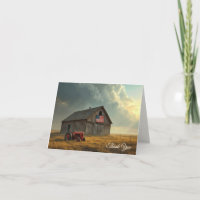 Bandeira Americana em uma Simpatia Rustic Barn Obr