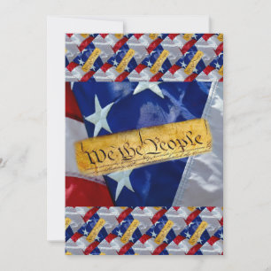 Cartão De Agradecimento Bandeira Americana Nós O Povo