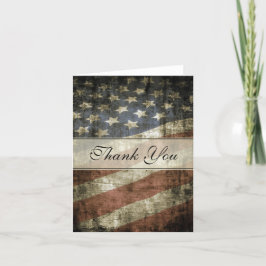 Cartão De Agradecimento Bandeira Americana Patriótica