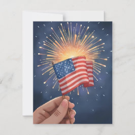 Cartão De Agradecimento Bandeira Americana Patriótica