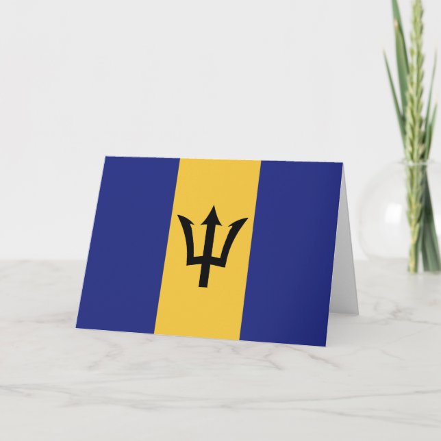 Cartão De Agradecimento bandeira Barbados (Frente)