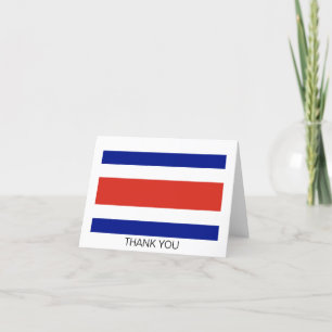 Cartão De Agradecimento Bandeira Civil da Costa Rica