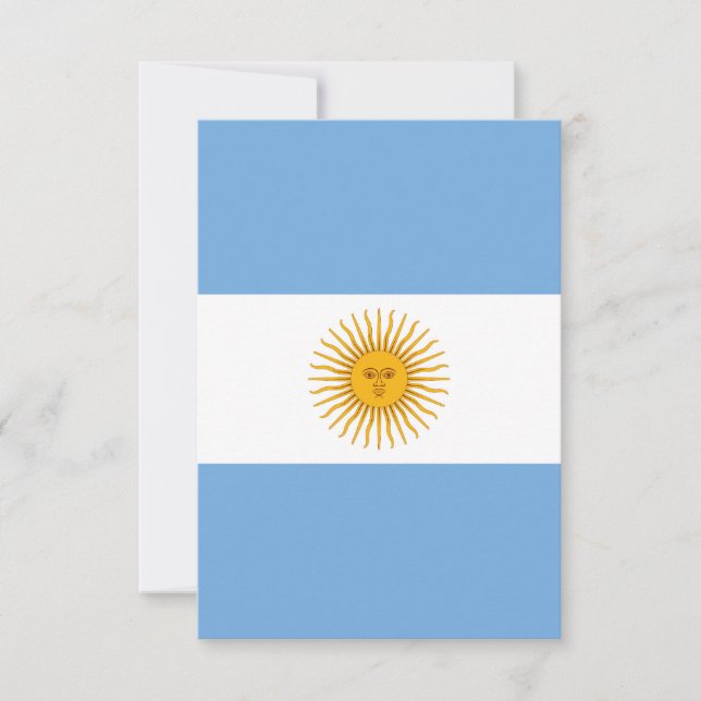 Cartão De Agradecimento Bandeira da Argentina (Frente)