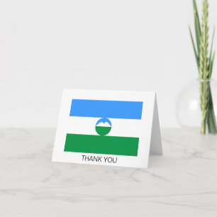 Cartão De Agradecimento Bandeira da Cabárdia-Balcária