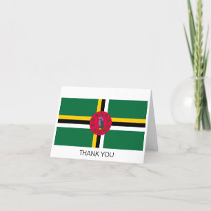 Cartão De Agradecimento Bandeira da Dominica