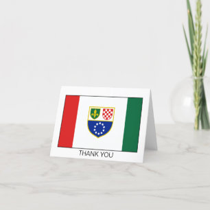 Cartão De Agradecimento Bandeira da Federação da Bósnia e Herzegovina