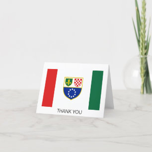 Cartão De Agradecimento Bandeira da Federação da Bósnia e Herzegovina