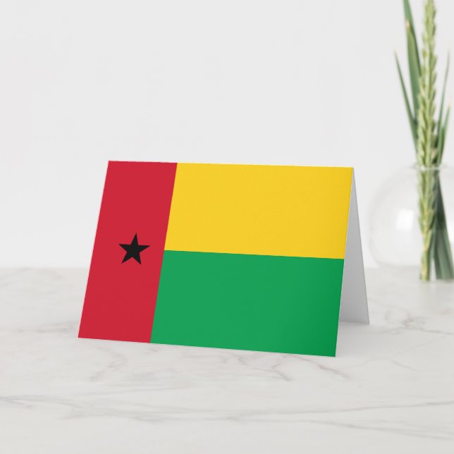 Cartão De Agradecimento Bandeira da Guiné-Bissau (Frente)
