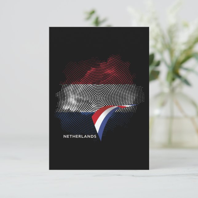 Cartão De Agradecimento bandeira da Holanda (Em pé/Frente)