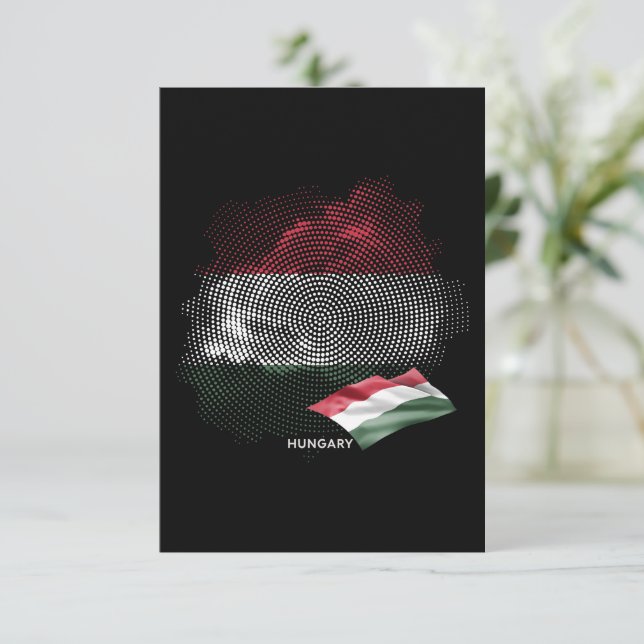 Cartão De Agradecimento bandeira da Hungria (Em pé/Frente)