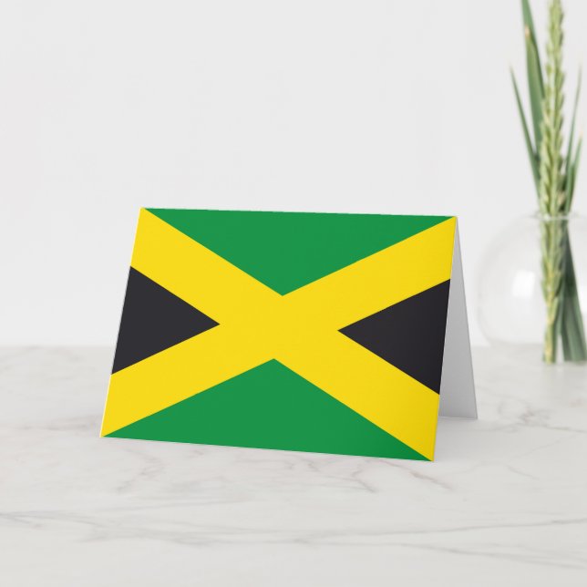 Cartão De Agradecimento bandeira da Jamaica (Frente)