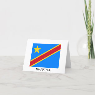 Cartão De Agradecimento Bandeira da Kinshasa do Congo