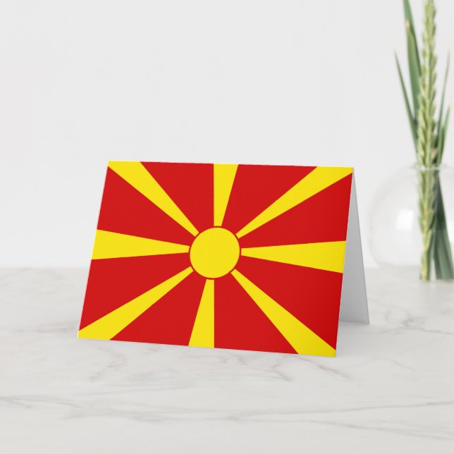 Cartão De Agradecimento Bandeira da Macedônia do Norte (Frente)