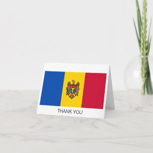 Cartão De Agradecimento Bandeira da Moldávia